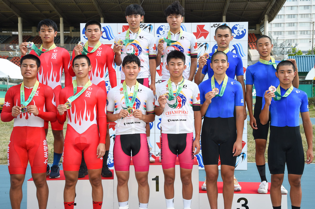 男子4kmチームパーシュート 表彰式