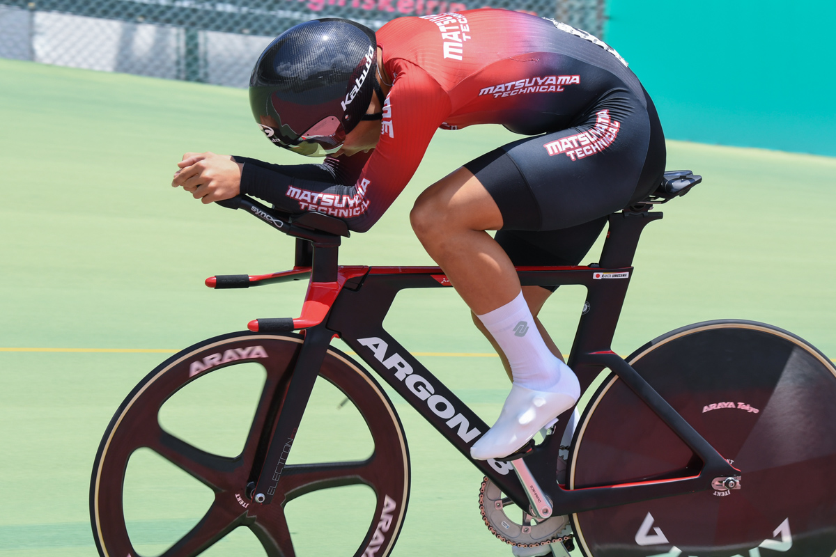 男子3km個人パーシュート優勝 梅澤幹太(松山工業高校)
