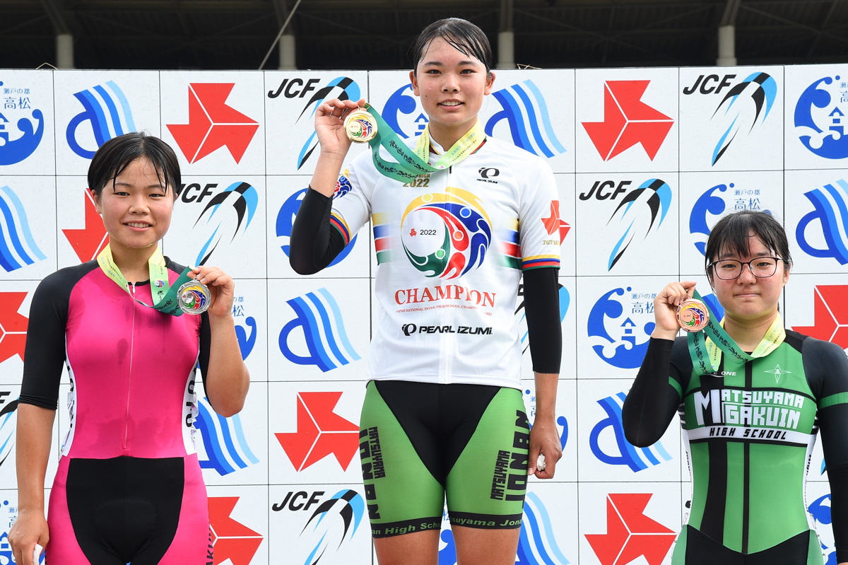 女子ポイントレース 表彰式