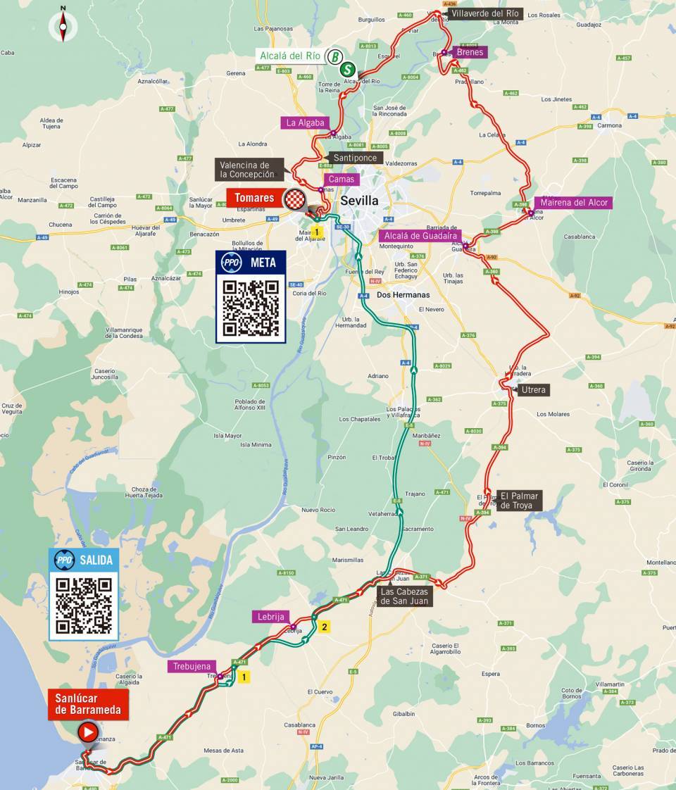 9月6日（火）第16ステージ　サンルカル・デ・バラメダ〜トマレス　189.4km