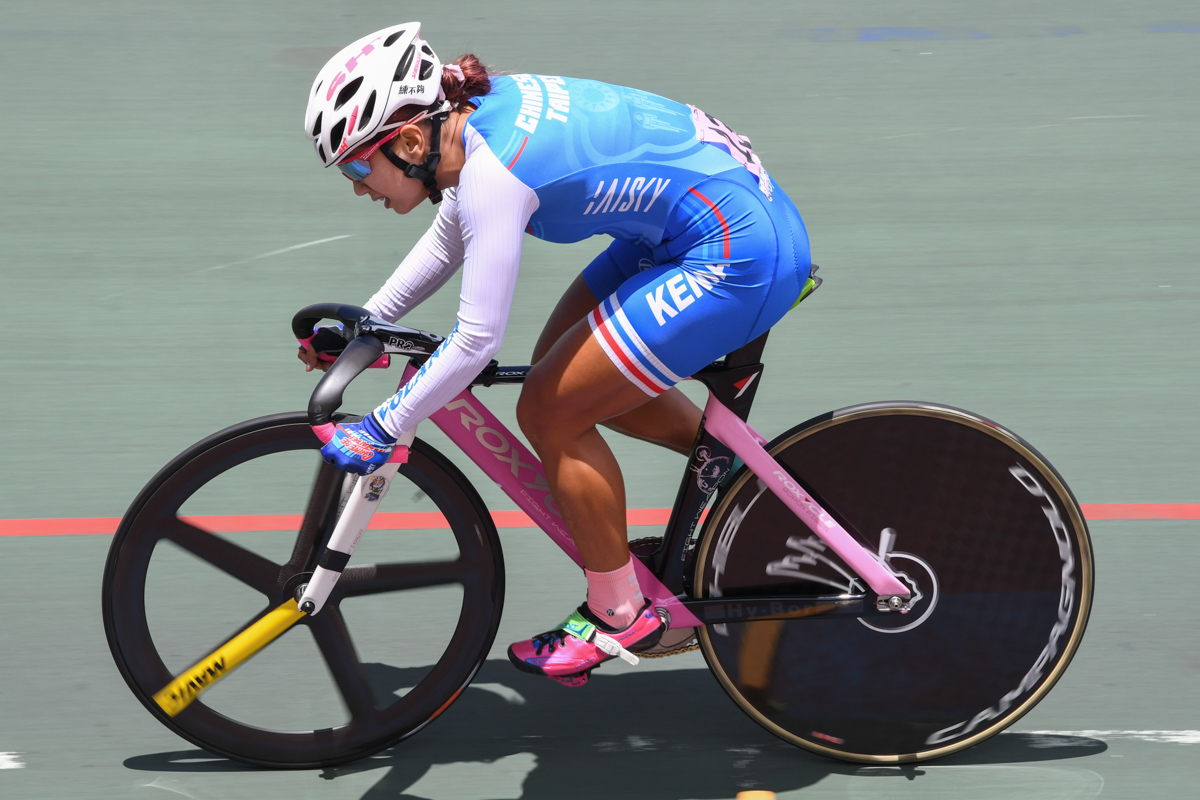 女子3km個人パーシュート DHバーなしで4分1秒371をマークしたファン・テンイン(台湾R.O.C. オープン参加)