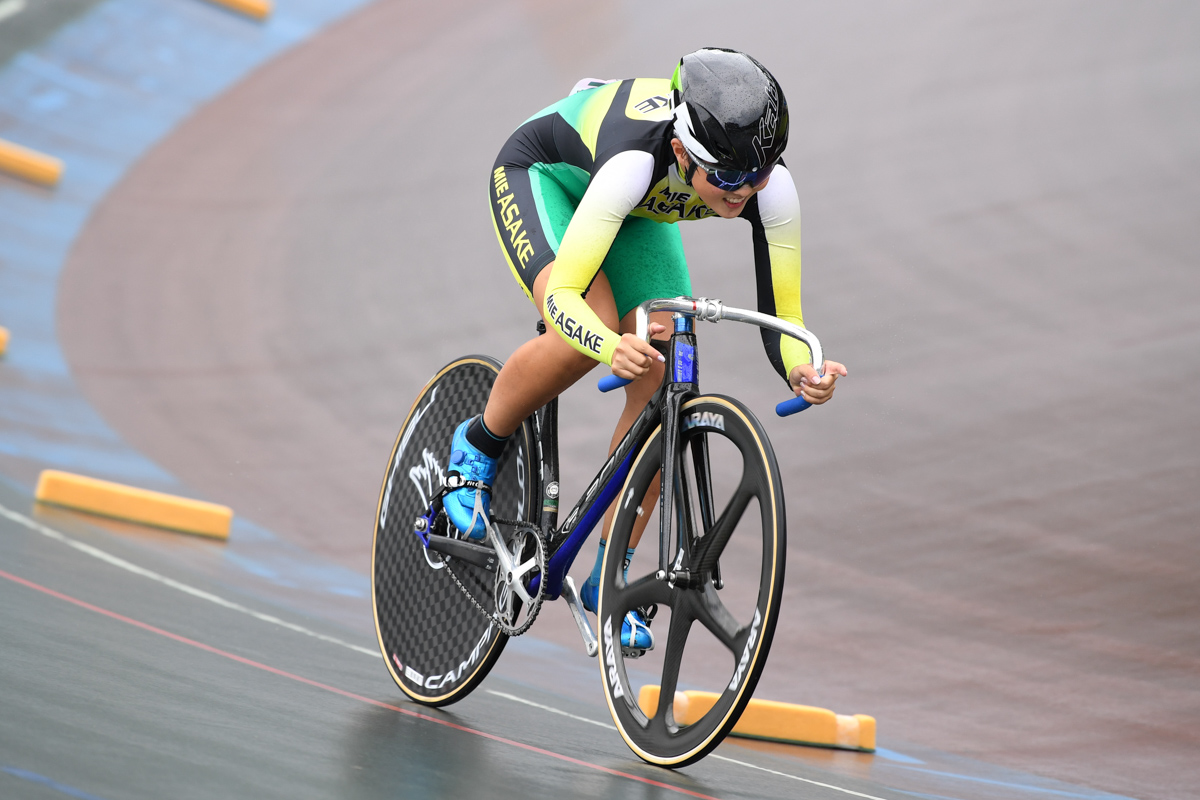女子500mTTオープン参加の伊藤優里(三重県自転車競技連盟)は、インカレのタイムを上回る36秒824で2番手タイム