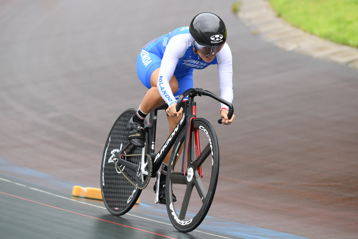 女子500mTT　オープン参加のチェン・チンヤン（台湾R.O.C.）が36秒600でトップタイム