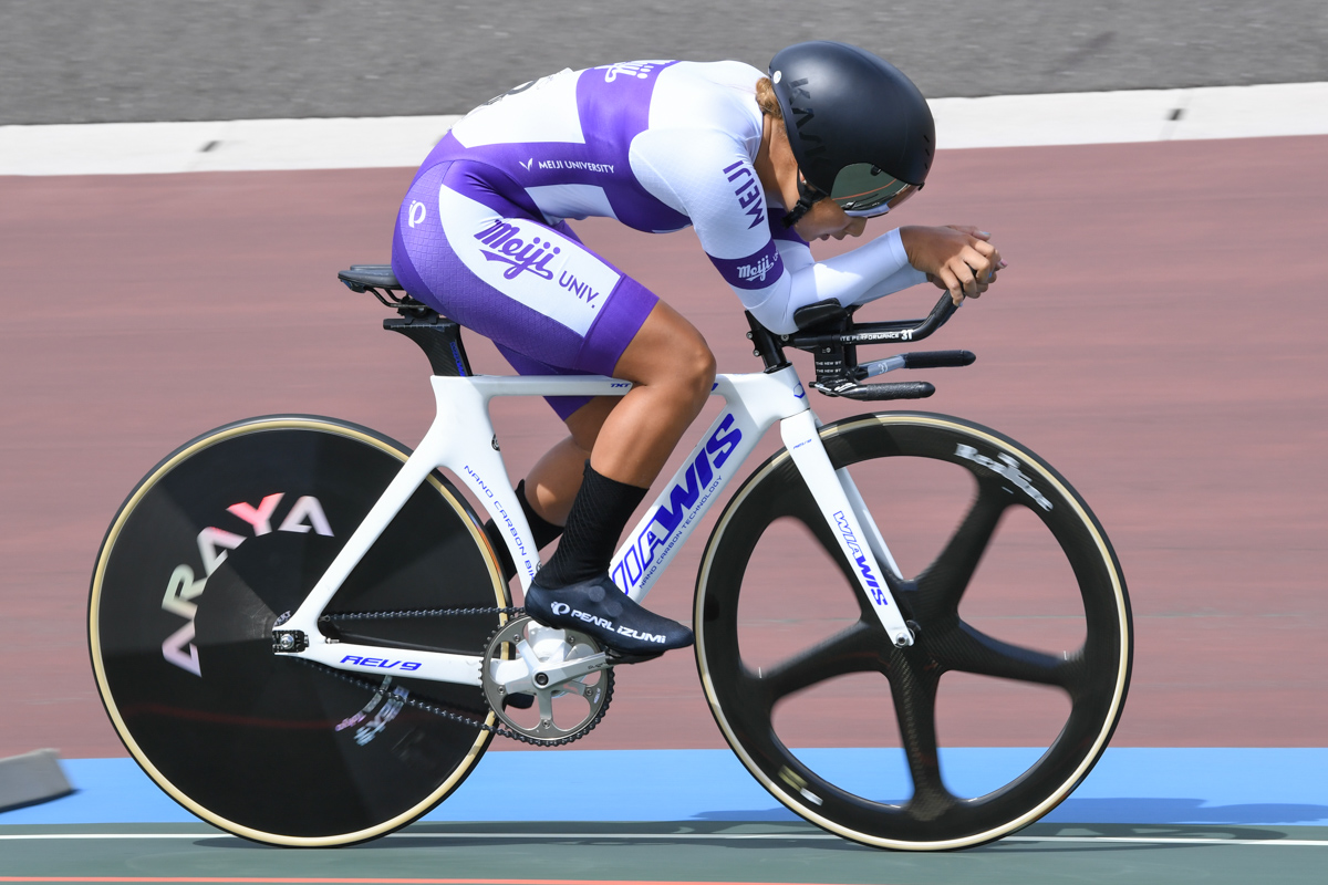 女子3km個人パーシュート優勝　渡部春雅（明治大学）3分48秒814