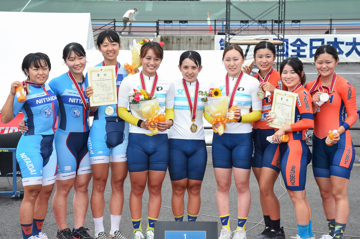 女子チームスプリント 表彰式