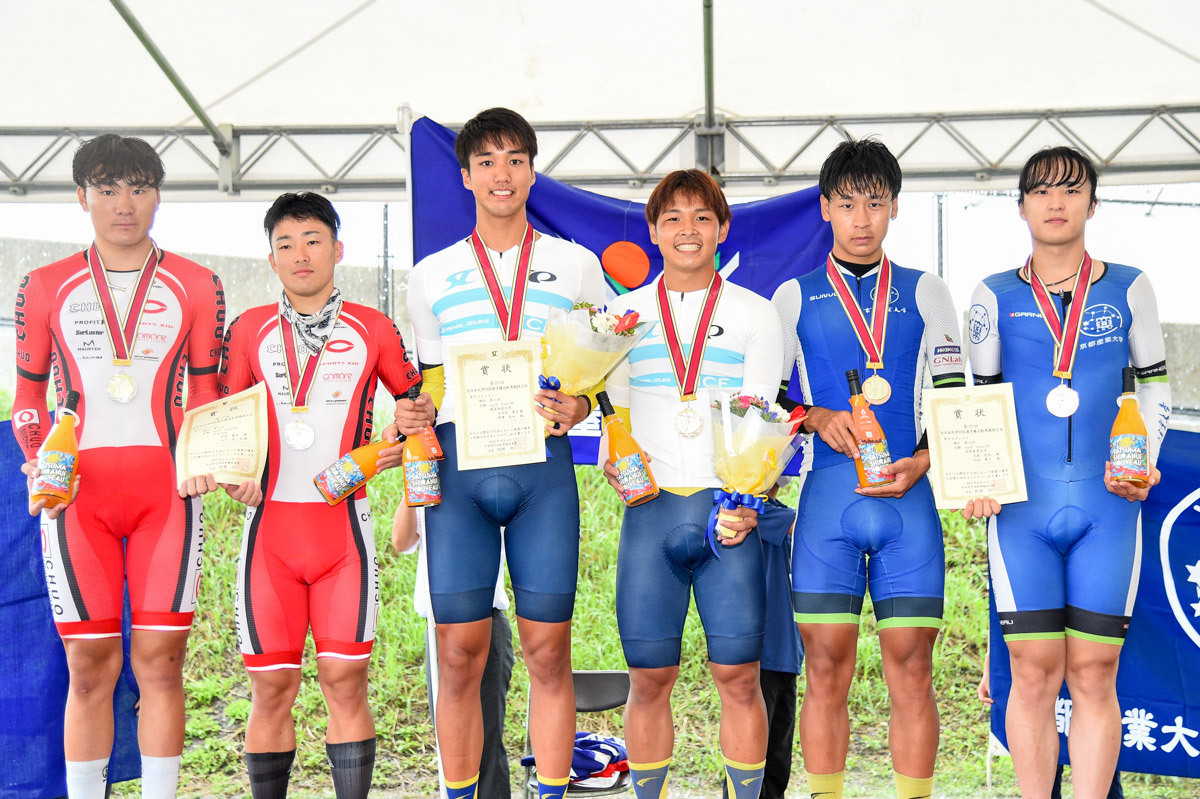 男子マディソン 表彰式