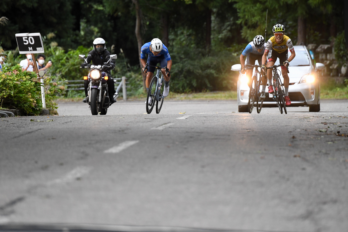 残り50m　入部正太朗、白川幸希、金子宗平のスプリント勝負