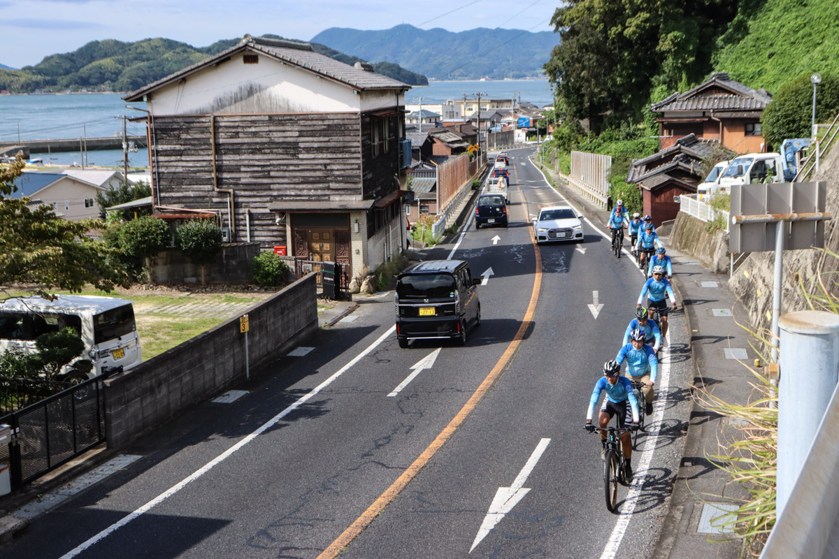 柳井から周防大島を目指して海岸線ルートを走る