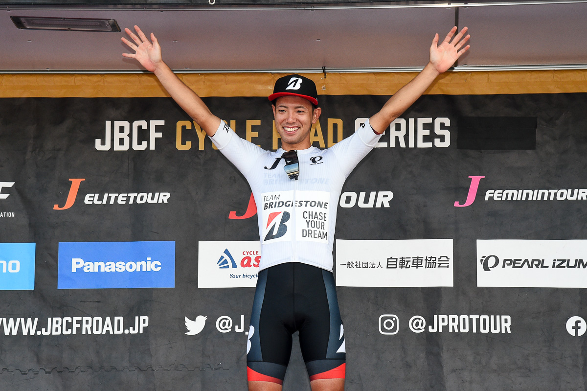 JプロツアーU23賞の山本哲央(チームブリヂストンサイクリング)