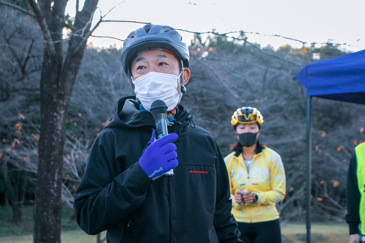 飯島誠さんもゲストとして登場。E-BIKEツーリングのリーダーだ