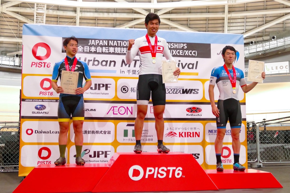 MTB全日本選手権2022XCE 男子エリート表彰台