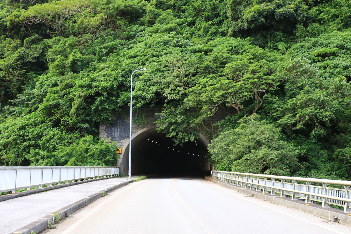 番越トンネルを抜けてしばらく登ると2連のトンネルが現れる。左右の展望は開ける