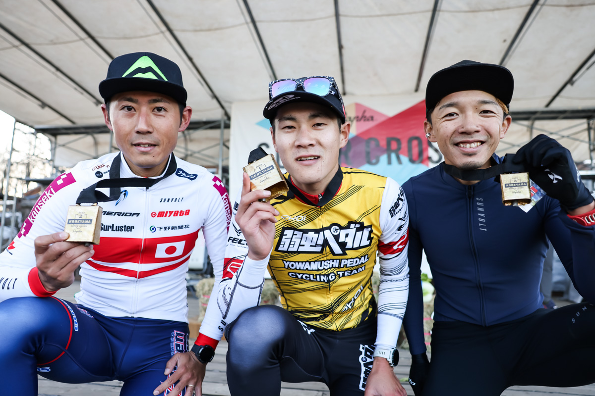 Rapha+弱虫ペダル スーパークロス野辺山2022 男子エリートDay1表彰台