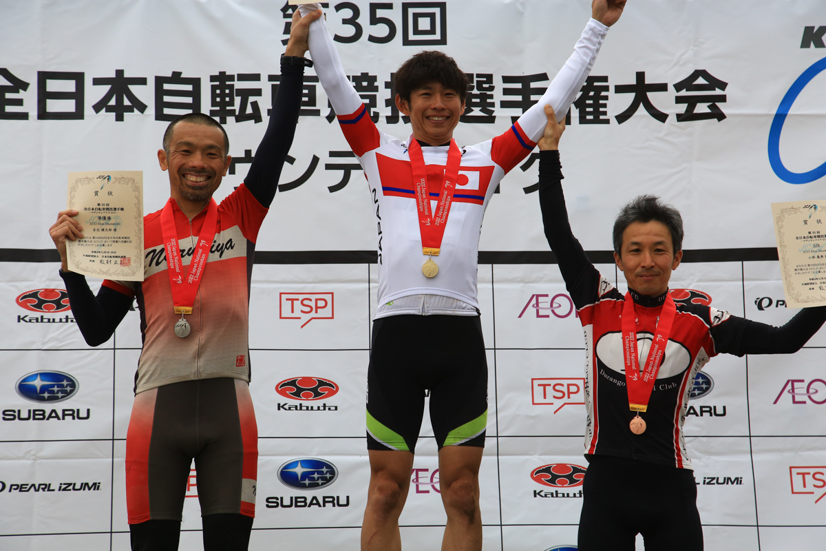 マスターズ40は品川真寛(MIYATA MERIDA BIKING TEAM)が優勝