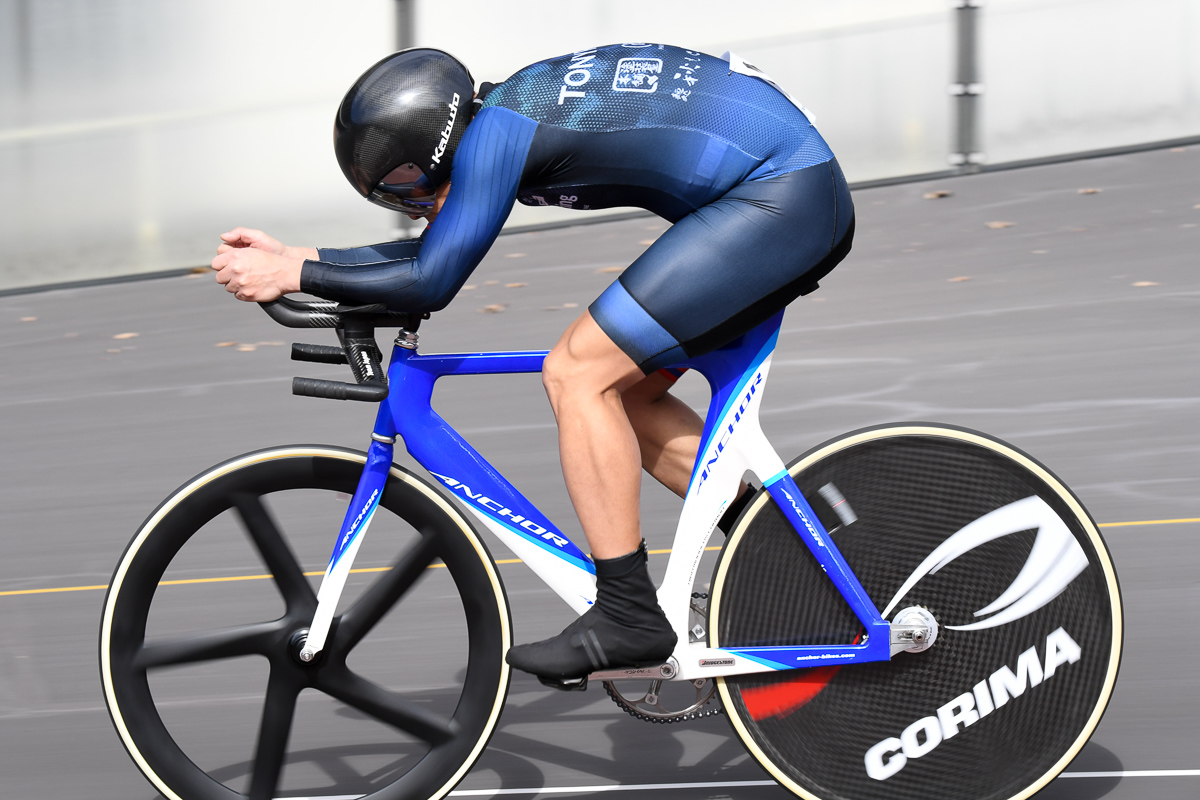 男子マスターズ3km個人パーシュート 加藤唯史(TONY Racing)3分59秒356