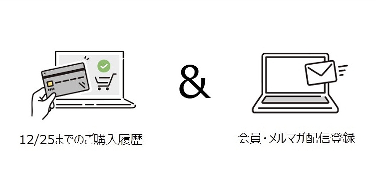 12月25日までのご購入&会員・メルマガ登録で次回使えるクーポンを発行