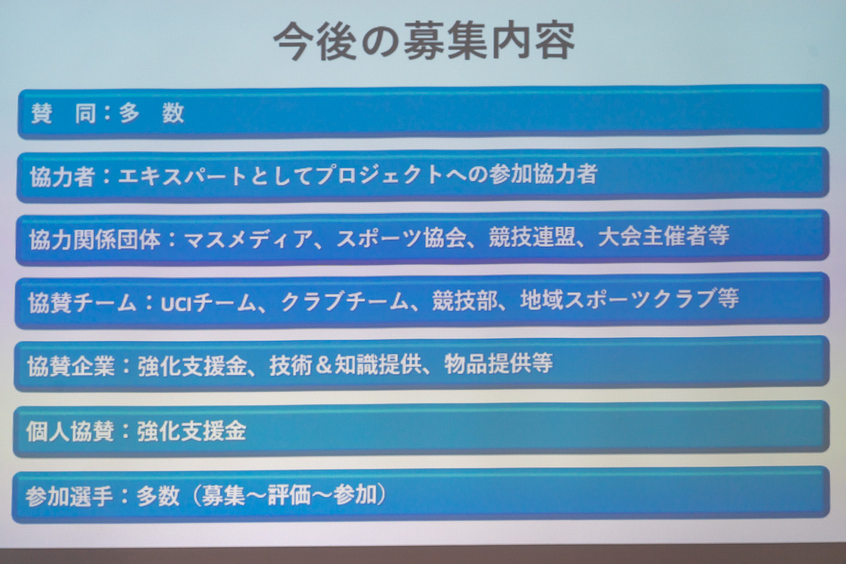 今後の募集内容は、各方面の人材や強化支援金など多岐にわたる