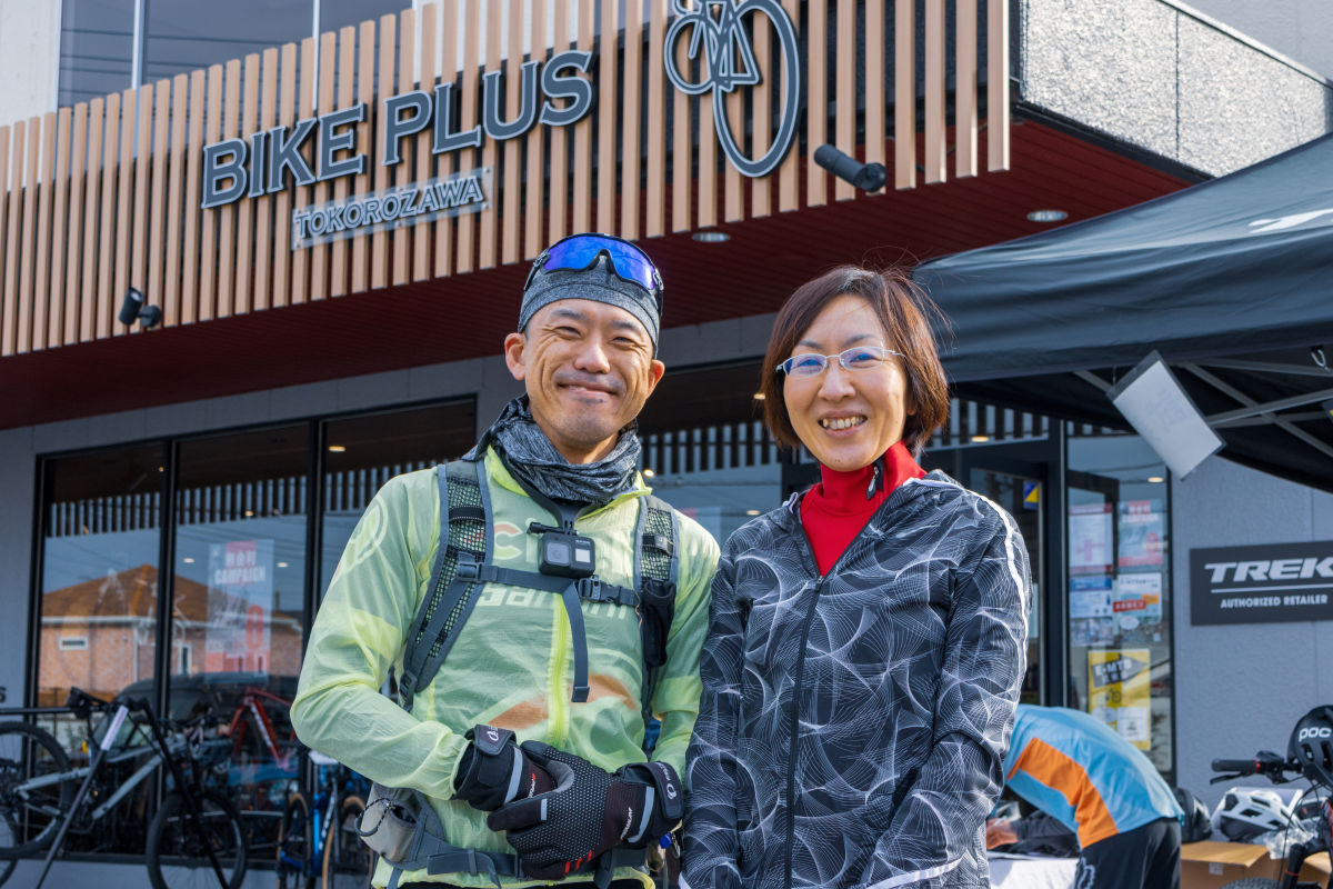 オフロードもE-BIKEも初めてだという松本夫妻