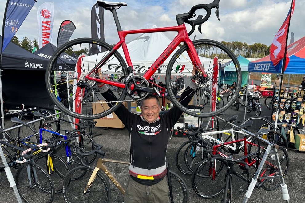 最新モデルの新作バイクやホイールも体験できる