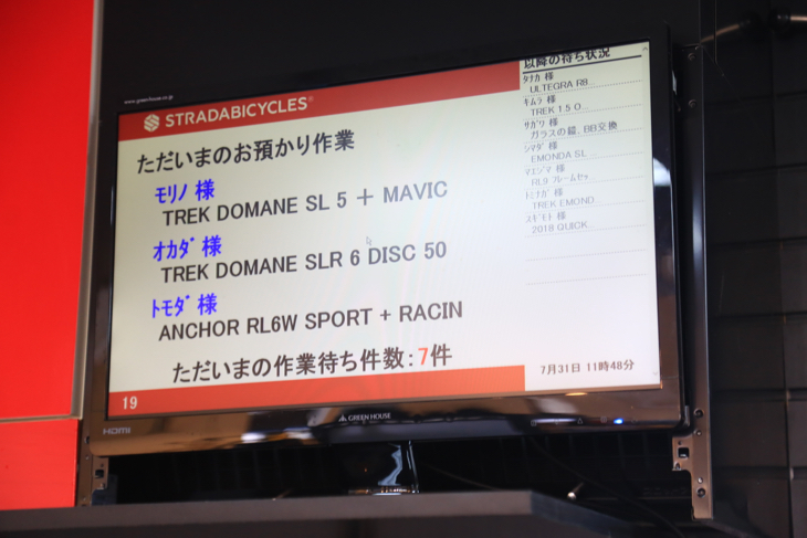作業待ち状況がディスプレイに表示されるので、時間を有効に活用できる