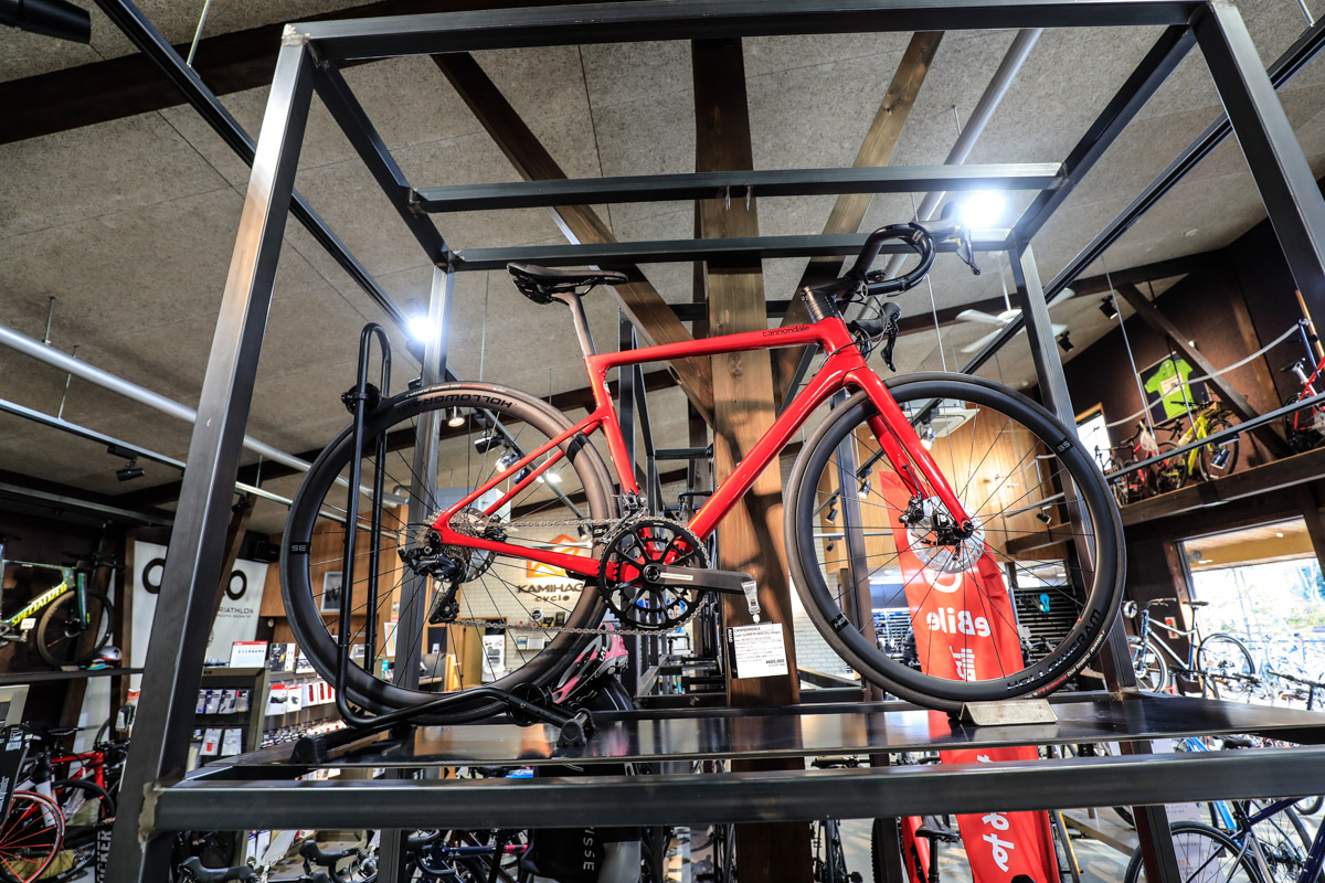 キャノンデールのロードバイク群。最新モデルをいち早くラインナップ