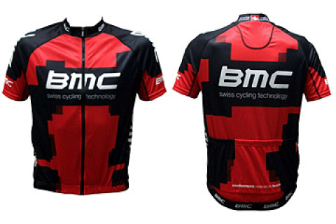 04] BMC サイクリングジャージ レーサーパンツ セット 赤