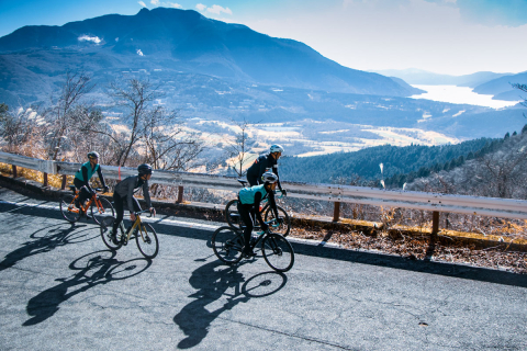 海から富士山ふ登る 自転車